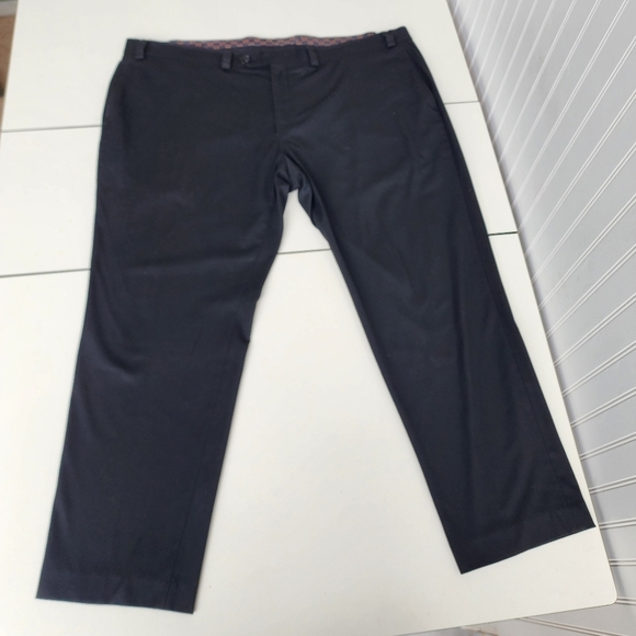 VTG Lauren Ralph Lauren Men’s Black Black Dress Straight Pants Size 44x30 - Picture 1 of 9